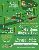 SOIL TO SOUL: Grow Well Kingston Community Gardens  ﻿Bicycle Tour