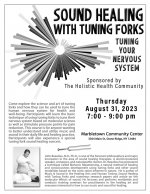 REGISTRATION IS CLOSED.  Sound Healing with Tuning Forks with John Beaulieu